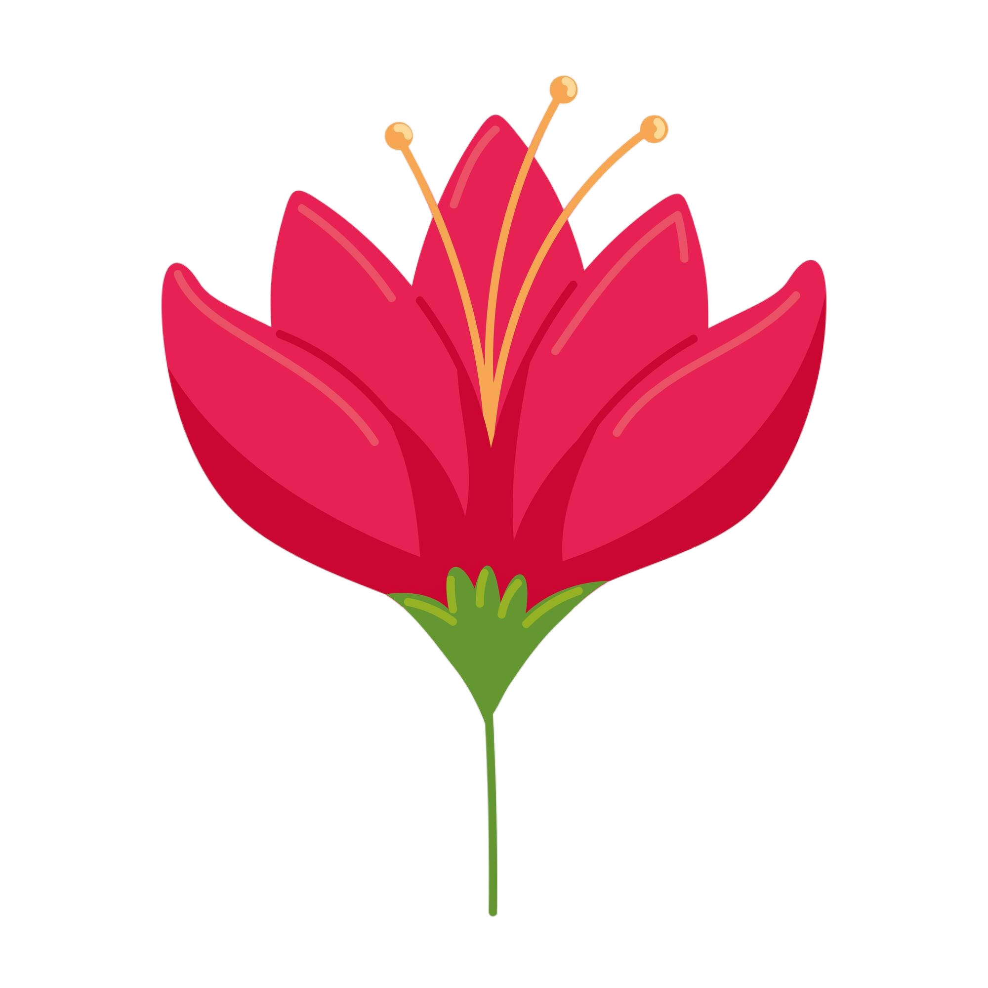 icono naturaleza flor exotica roja